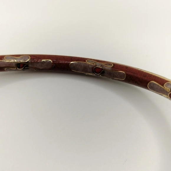 Set of 3 Cloisonne Gold tone Bangle Bracelet Multicolored - Picture 6 of 11